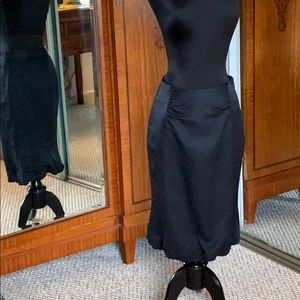 Giorgio Armani Black Wool + Silk Skirt Size 36